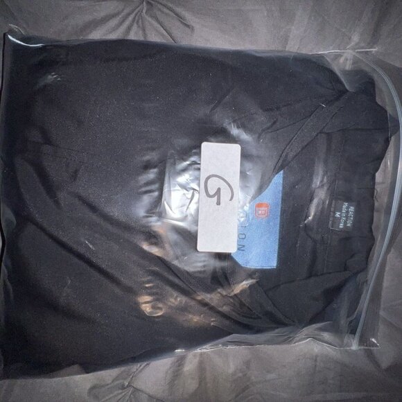 Kenneth Cole Reaction Mens Black Rain Jacket Medium Full Zip Magnetic Button - Picture 11 of 11